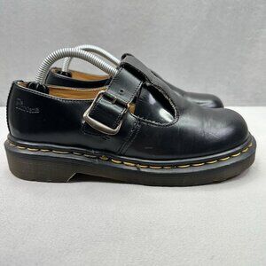 Size 4 - VINTAGE Dr. Martens T-Bar Regency Black Leather Mary Jane Made England